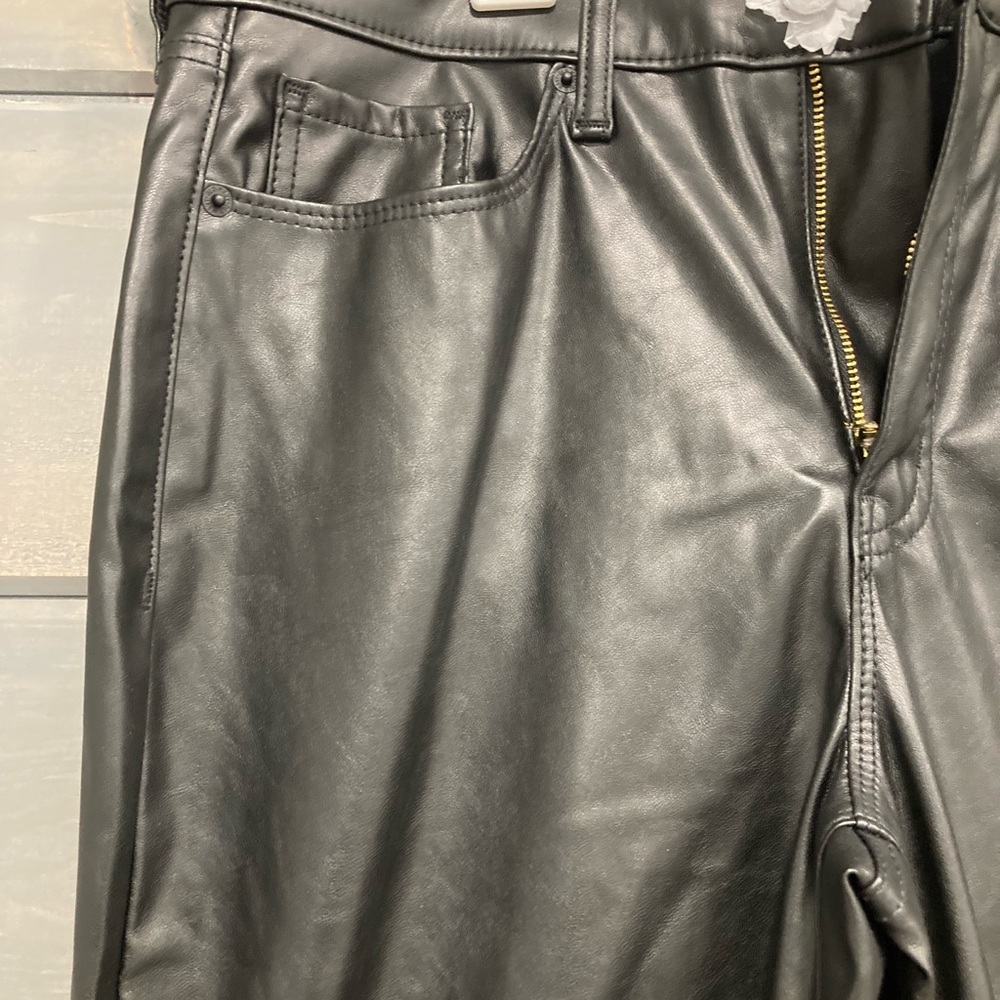 High Rise OG Straight Leg Faux Leather Women’s Pants - Picture 7 of 8